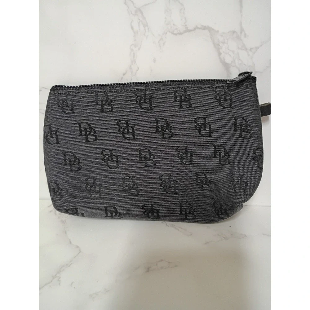 Dooney & Bourke Black Logo Zip Cosmetic Pouch